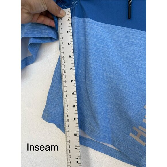 Hurley Mens Striped Boardshorts Size 30 Blue Gradient Quick-Dry With Pocket - Picture 5 of 7